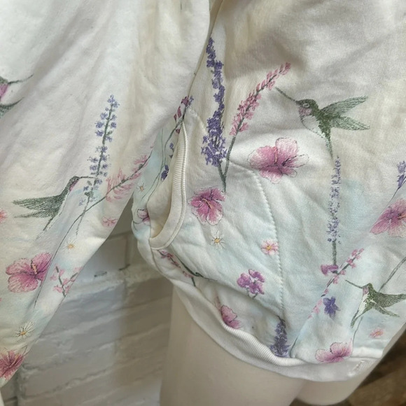 Vintage Artisans Screen Printing & Embroidery Floral Hummingbird Cardigan - Picture 7 of 14